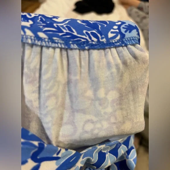 NWT Lilly Pulitzer SERENA V-NECK MAXI Dress Blue Tang Flocking Fabulous - Picture 11 of 11